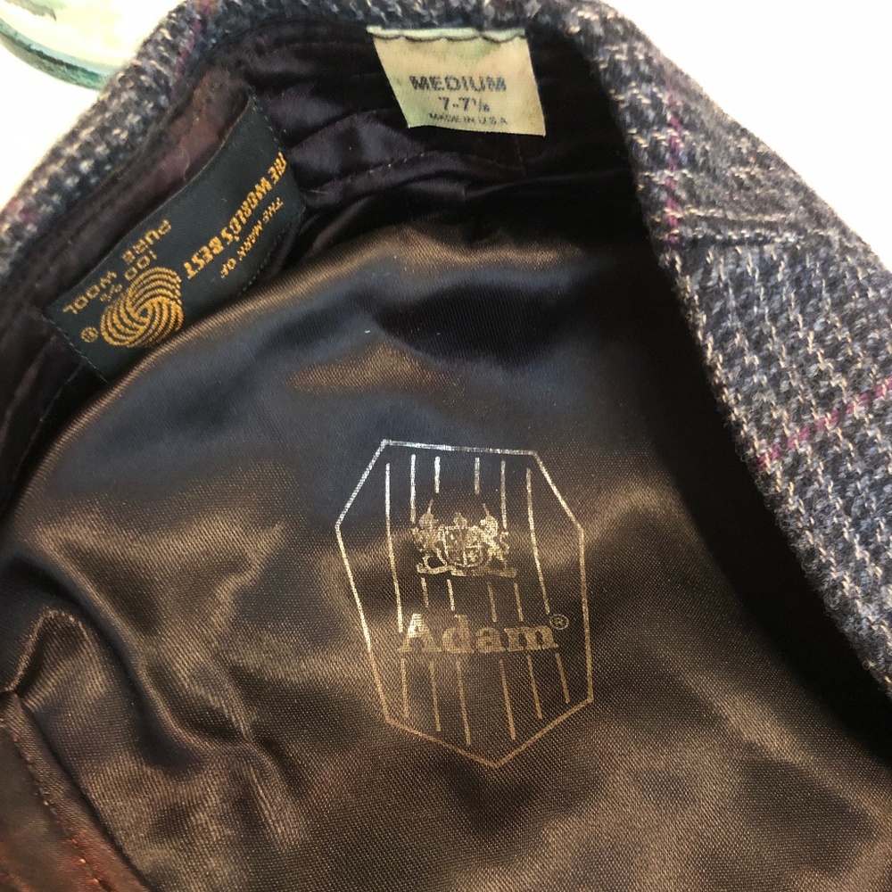 Vintage Adam plaid wool newsboy - Picture 5 of 5